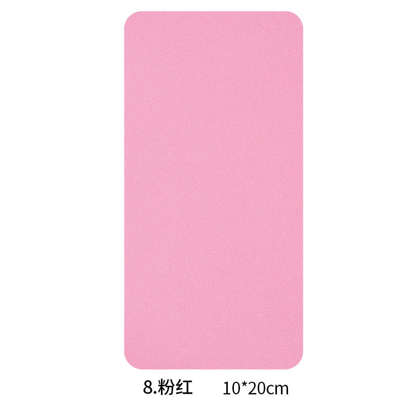 Wholesale Colorful rectangular random cut imitation denim patches